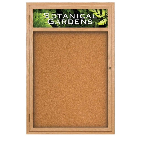 Sliding Glass Door Radius Letterboard, Hdr, 96"x48", Satin/Grey Vinyl